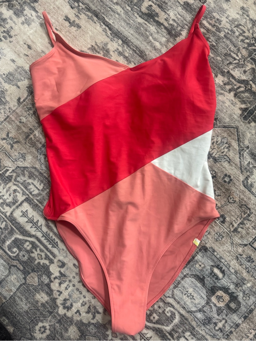 Colorblock Pink & Red women’s One-Piece Swimsuit